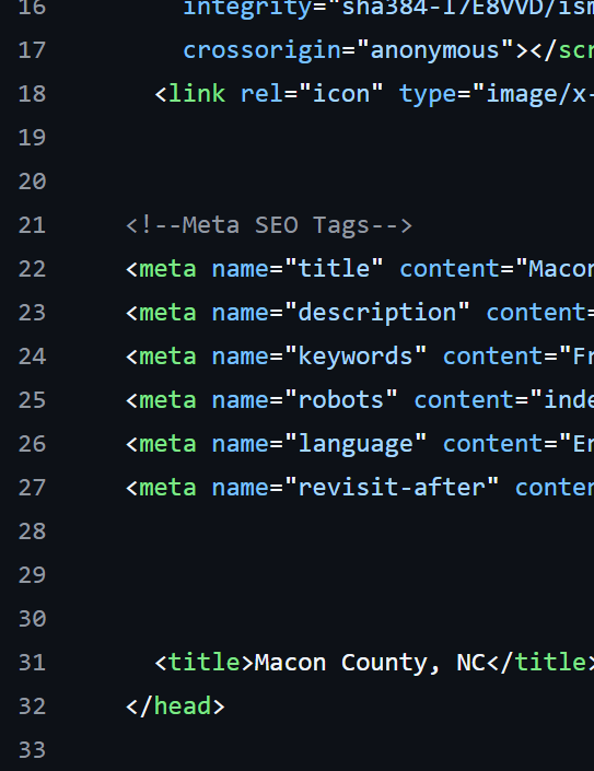 Photo of SEO Code Text